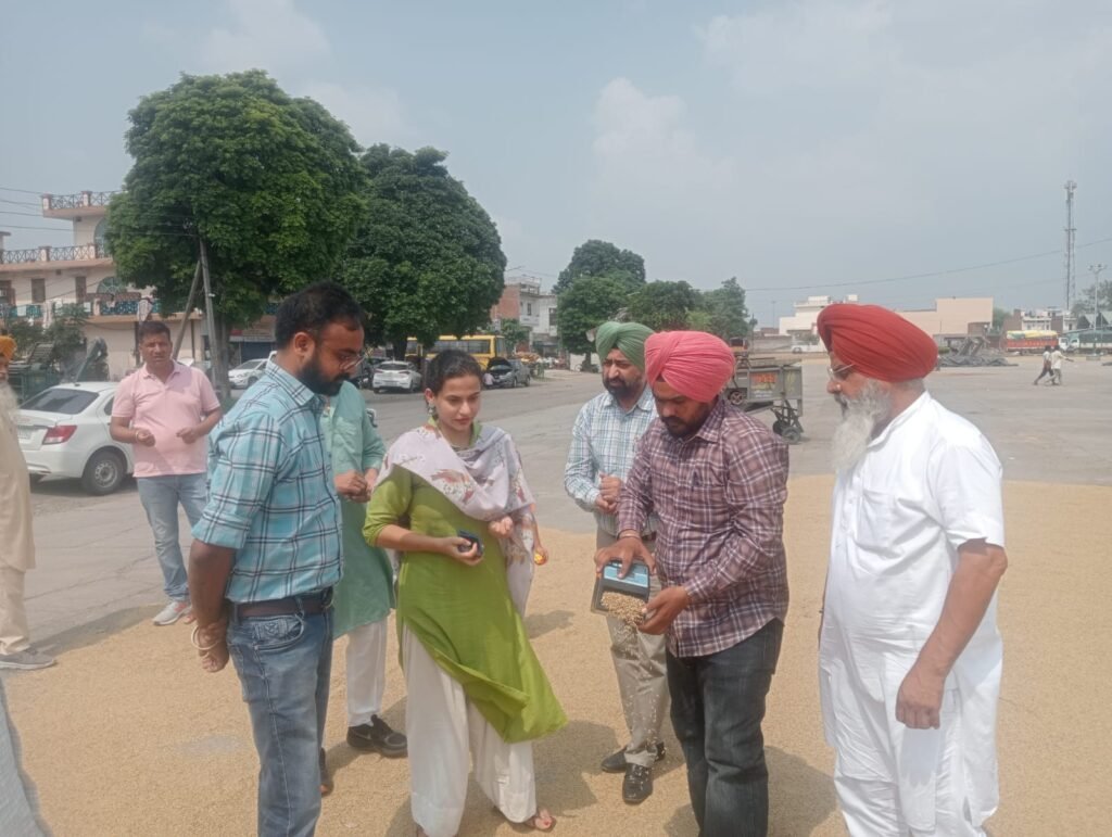 District Controller visits Rupnagar Mandi