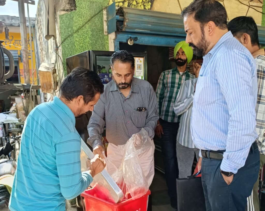 In view of the ongoing festival season, food safety teams checked various sweet shops across the district