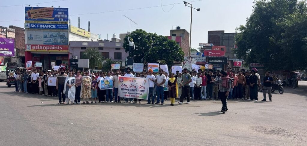 NSS 7-day special camp at Government College Ropar dedicated to the birth anniversary of Shaheed-e-Azam Bhagat Singh Ji on the fourth day