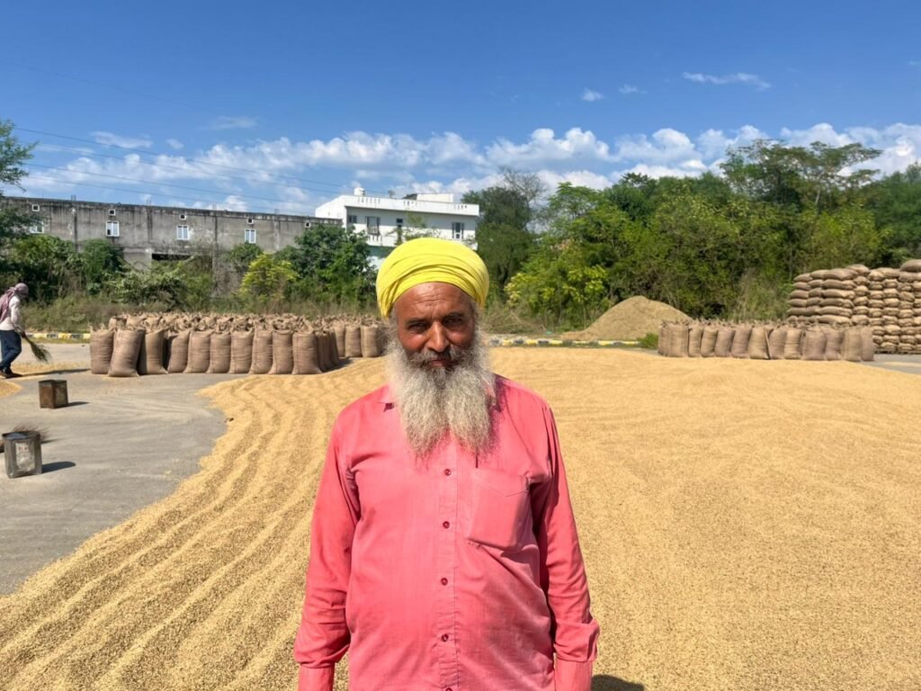1270 metric tons of paddy has arrived in Agampur Grain Market so far