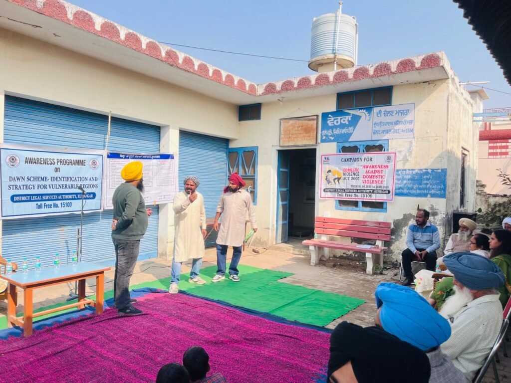 District Legal Services Authority Rupnagar conducted anti-drug campaign in village Dholan Majra. street theater