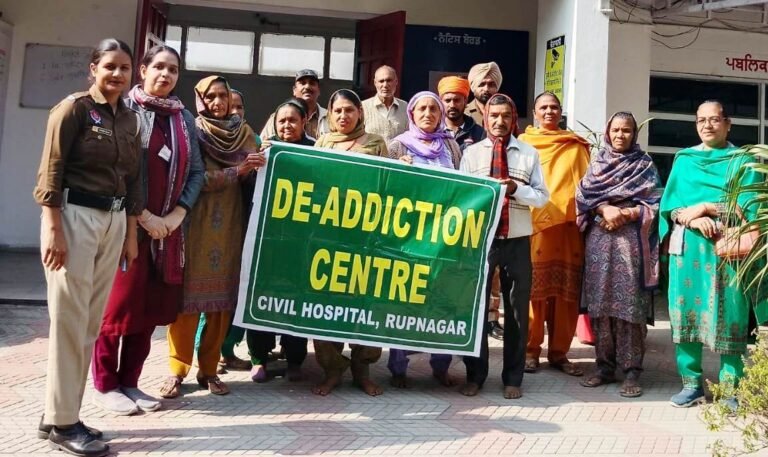 District Drug De-addiction Center was established by Civil Hospital Rupnagar at Police Station Noorpur Bedi. Special Awareness Seminar
