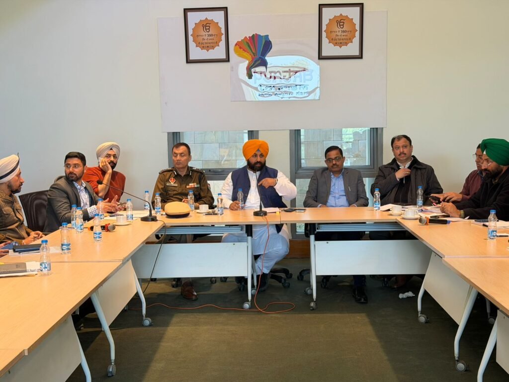 Harjot Singh Bains took stock of the arrangements for the 350th martyrdom centenary celebrations.