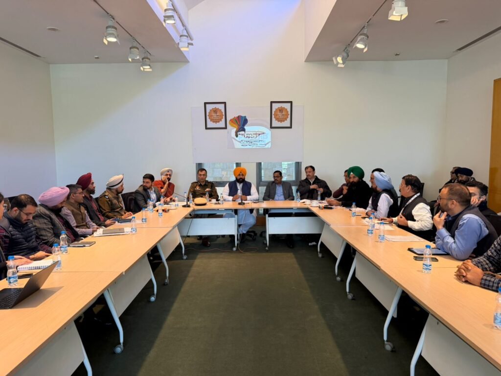 Harjot Singh Bains took stock of the arrangements for the 350th martyrdom centenary celebrations.