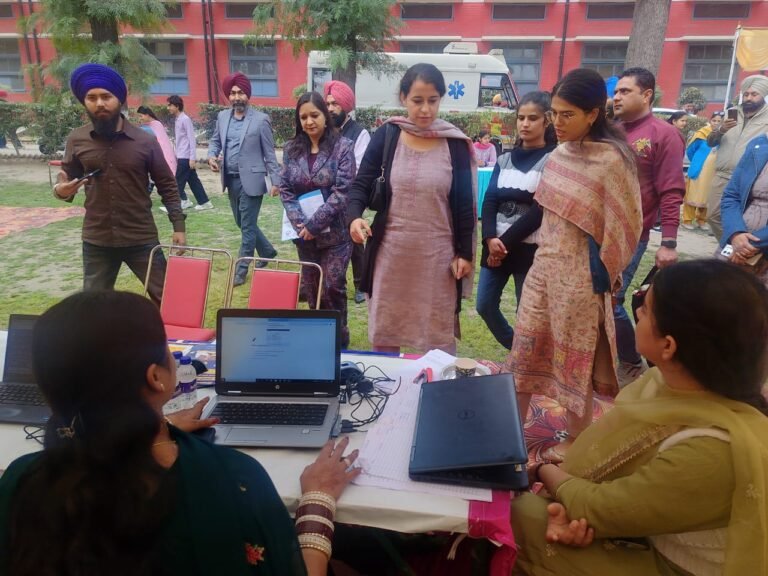 District Administration Ropar organized an employment and health camp for women at Government College Ropar.