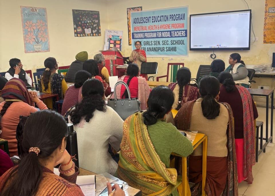 One-day training on health and menstruation conducted under the Kishore Shiksha Program in Sri Anandpur Sahib