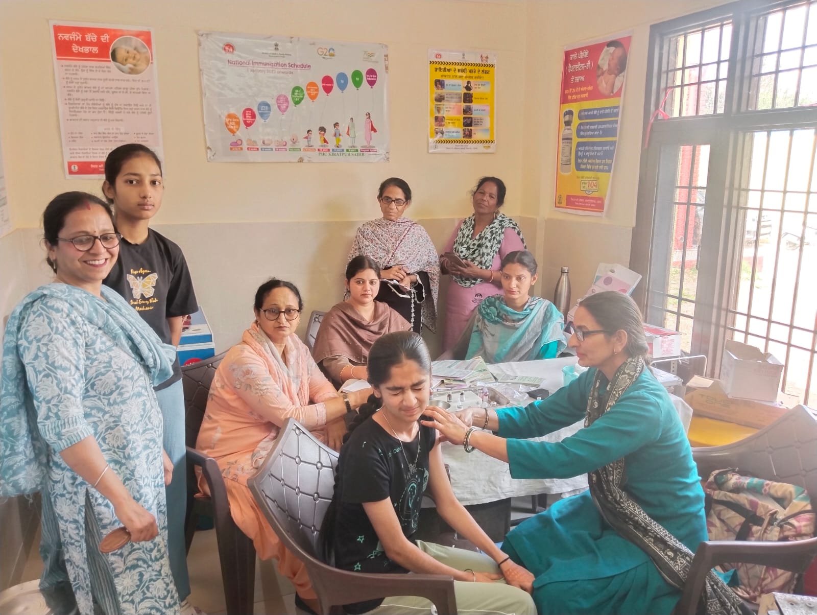 Awareness was created about HPV vaccination on the occasion of Mamata Diwas under PHC Kiratpur Sahib