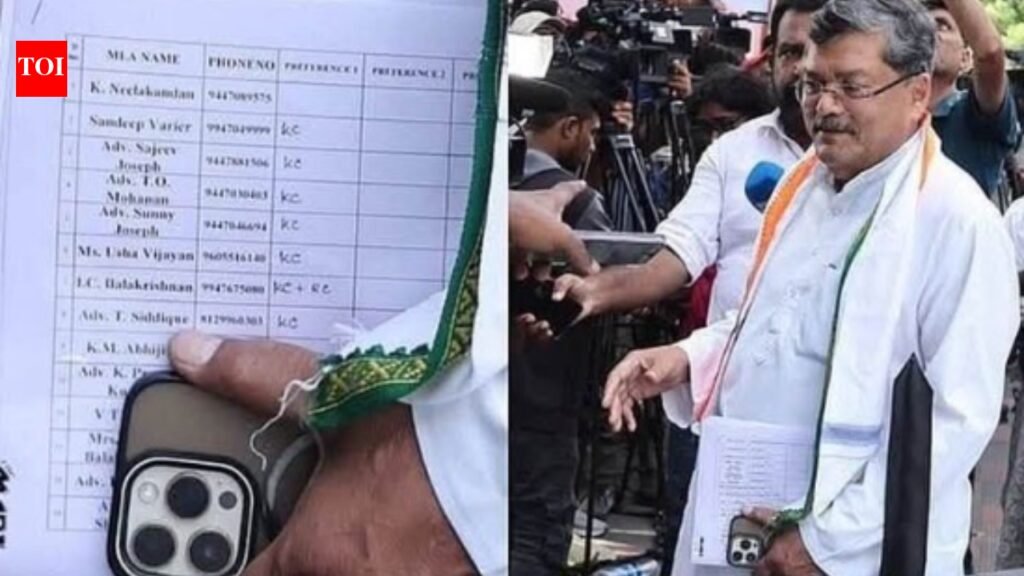 Kerala CM face: BJP drops leaked Congress list with ‘KC’ markings | India News