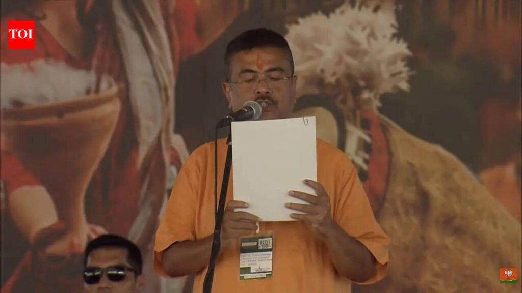 Suvendu Adhikari takes oath as West Bengal’s first BJP chief minister | India News