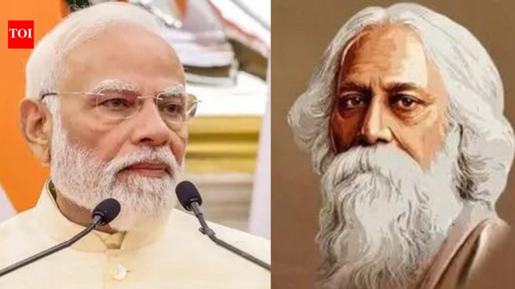 ‘Eternal voice of civilisation’: PM Modi pays tribute to Rabindranath Tagore on ‘pochishe boishakh’ | India News