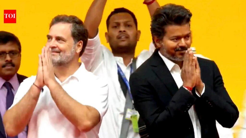 ‘New generation. New voice. New imagination’: Rahul Gandhi says ‘Tamil Nadu has chosen’ as Thiru Vijay takes oath | India News