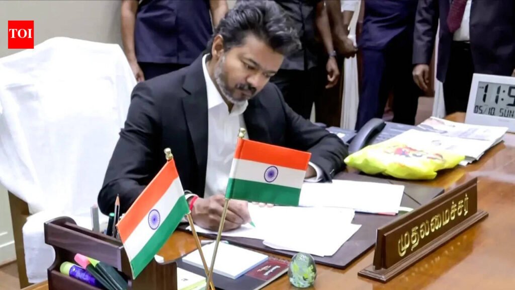 From going off script to appointing ex-DMK MLA as pro-tem Speaker: Vijay’s eventful first day as Tamil Nadu CM | India News