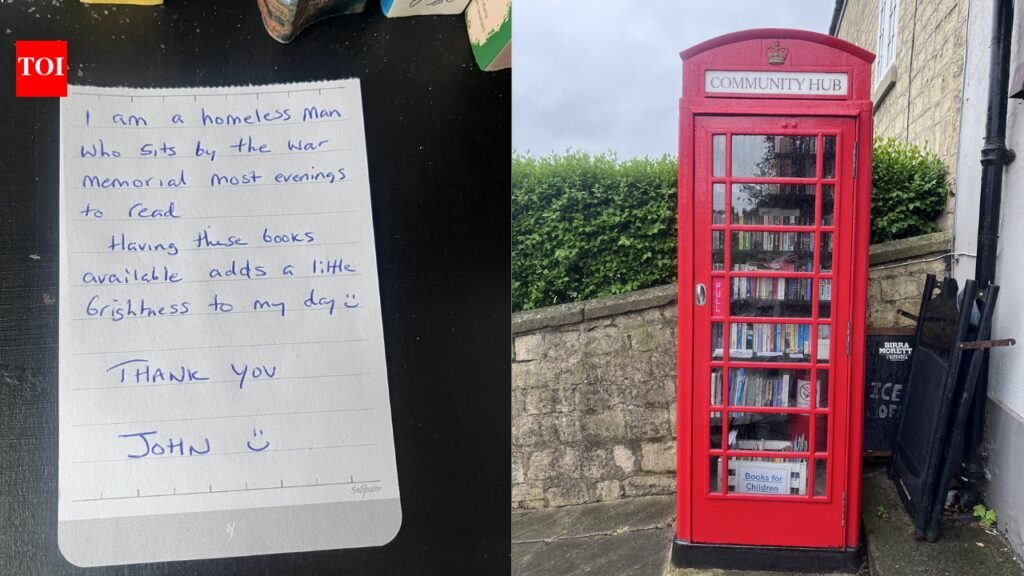 Uk Homeless Man: ‘Adds a little brightness to my day’: Heartfelt note left by homeless man in UK village library goes viral | World News