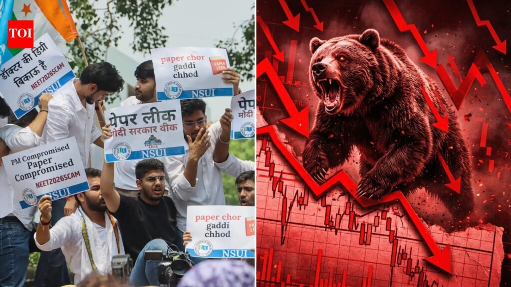 Evening news wrap: NEET exam cancelled over paper leak; stock market crashes over 1,400 points & more | India News