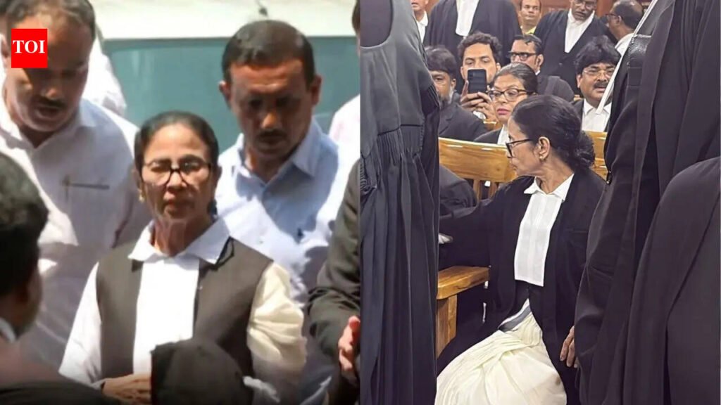 Bengal post-poll violence: Mamata Banerjee dons lawyers’ coat, arrives at Calcutta high court | Kolkata News