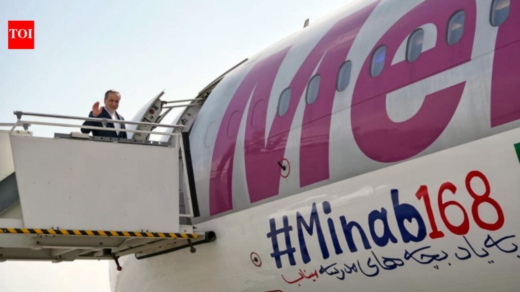 Iran’s Araghchi in India for BRICS meet; his plane carries a pointed message: ‘Minab168’ | India News