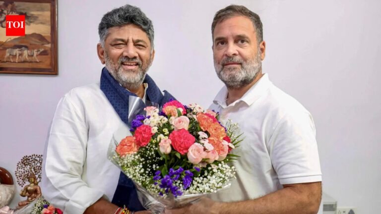 ‘Saw potential in a young worker’: DK Shivakumar thanks Gandhi family ahead of Karnataka CM swearing-in | India News