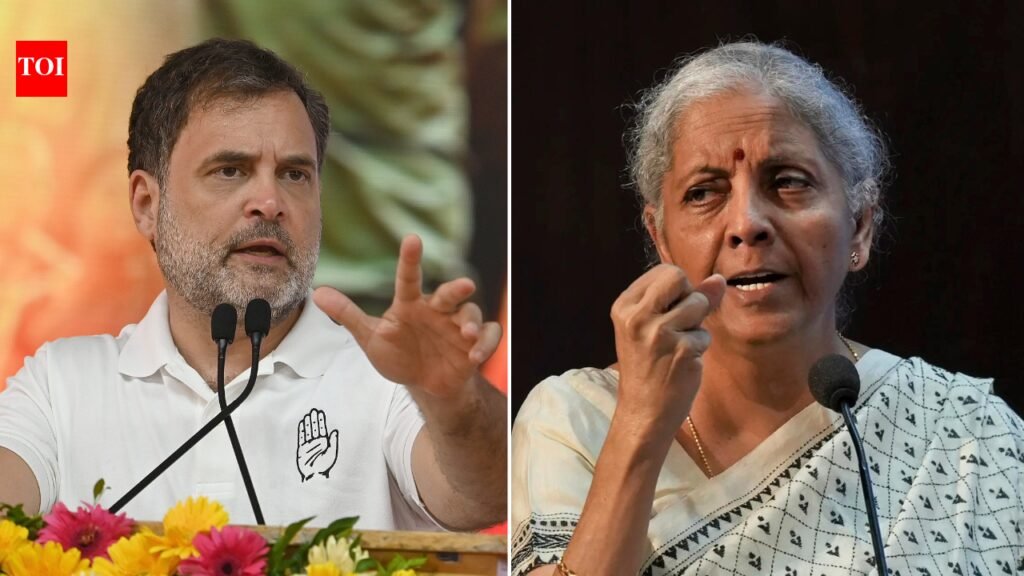 ‘No disaster awaiting India’: Sitharaman dismisses Rahul Gandhi’s ‘economic tsunami’ warnings | India News