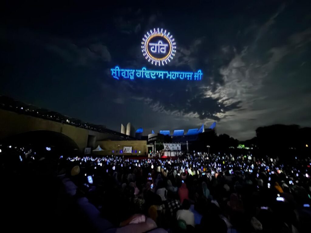 500 Drones Illuminate the Sky of Sri Anandpur Sahib, Presenting the Life and Philosophy of Sri Guru Ravidas Ji
