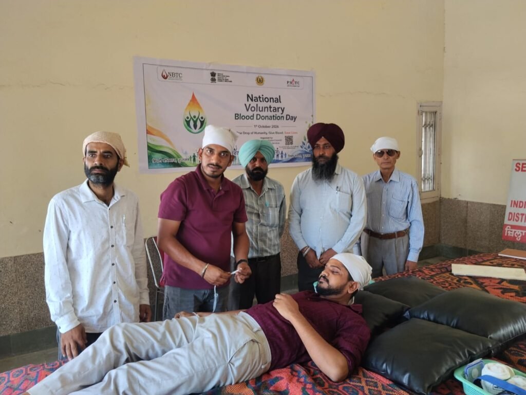 # Special Blood Donation Camp Held at Gurdwara Head Darbar Kot Puran Tibbi Sahib
### Around 25 Units of Blood Voluntarily Donated During the Camp
**Rupnagar, September 17:** A special blood donation camp was organised today at **Gurdwara Head Darbar Kot Puran Tibbi Sahib, Rupnagar**, in accordance with the guidelines issued by the State Blood Transfusion Council, Punjab, in connection with **National Voluntary Blood Donation Day 2026**.
Dedicated to the service of humanity, the camp aimed to create awareness among the general public about voluntary blood donation and help ensure a regular supply of blood for patients in need.
The camp was organised under the guidance of **Civil Surgeon Rupnagar Dr. Vivek Kataria**. The arrangements for the camp were made by the **Life Line Blood Donor Society, Rupnagar**, while the important technical task of blood collection was carried out by the expert medical team of the **Blood Centre, Civil Hospital Rupnagar** with due care and professionalism. The **Indian Red Cross Society, Rupnagar**, also extended its valuable support during the camp.
Speaking on the occasion, Civil Surgeon Dr. Vivek Kataria said that blood donation is a noble act of service as donated blood can help save the precious life of a person in need. He appealed to young people and members of the general public to come forward voluntarily for blood donation so that no patient has to face difficulties due to a shortage of blood in hospitals.
He also highlighted the importance of **National Voluntary Blood Donation Day** and encouraged people to contribute towards maintaining adequate blood stocks through voluntary donation.
The camp witnessed enthusiastic participation from devotees who had come to pay obeisance at the Gurdwara Sahib, along with local residents and youth. Following all necessary health and safety protocols, **around 25 units of blood were voluntarily donated** during the camp.
The expert team from the Blood Centre conducted the required health screening of each donor before collecting blood. Refreshments were also provided to the blood donors after donation.
Office-bearers of the **Life Line Blood Donor Society** encouraged the donors and honoured them with certificates of appreciation for their valuable contribution towards the service of humanity.
The organisers also expressed their special gratitude to the management committee of the Gurdwara Sahib for providing a suitable venue and other necessary facilities for the camp. They also thanked supporting organisations, social workers and media representatives for their cooperation in making the humanitarian initiative successful.
The organisers appealed to the public to actively participate in the **National Voluntary Blood Donation Campaign being conducted from September 17 to October 2, 2026**. Blood donors can donate at the **Blood Centre, Civil Hospital Rupnagar**, or participate in blood donation camps being organised at different locations across the district.
They said that through voluntary blood donation, every individual can make a valuable contribution towards saving lives and serving humanity.