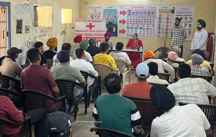 # Drivers Encouraged to Follow Road Safety Rules **District Red Cross Organizes Two-Day Road Safety Refresher Training Programme for Drivers** **Rupnagar, September 22:** As per the directions of Deputy Commissioner-cum-President, District Red Cross Rupnagar, **Shri Aditya Dechalwal**, the District Red Cross Rupnagar is organizing a Road Safety Refresher Training Programme for drivers as part of its ongoing social welfare activities. A two-day Road Safety Refresher Training Programme is being conducted for drivers in different batches at the **Institute of Automotive and Driving Skills Centre**, operating at Government ITI Rupnagar. The objective of the training is to create awareness among drivers about road safety rules, traffic regulations and the precautions that should be taken while driving vehicles. On this occasion, **Pro-President, District Red Cross Rupnagar, Smt. Renrita Dechalwal**, visited the training centre. Interacting with the drivers undergoing training, she encouraged them to strictly follow road safety rules and give priority to their own safety as well as the safety of others while driving. She also appealed to them to contribute more towards social welfare activities, help those in need and extend their support to the activities of the District Red Cross. During the programme, **Secretary, District Red Cross Rupnagar, S. Gursohan Singh**, provided the trainees with important information regarding **First Aid**. Similarly, **Trainer S. Gurinder Singh** provided the drivers with detailed information on road safety in accordance with the prescribed curriculum. On the occasion, **In-charge S. Rupinder Singh, Shri Varun Sharma, Smt. Paramjit Kaur, Ms. Rupinder Kaur and Ms. Priya**, along with other staff members, were present.