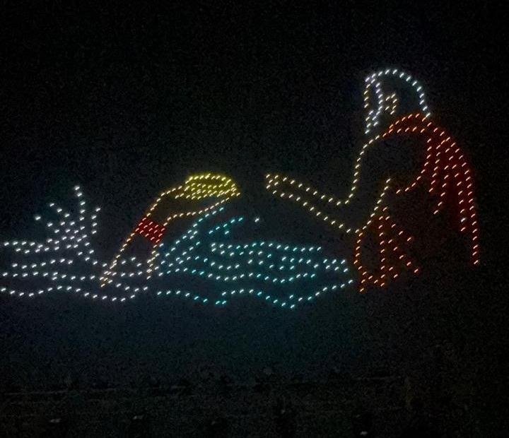 500 Drones Illuminate the Sky at Baba Ajit Singh Baba Jujhar Singh Ground in Sri Chamkaur Sahib