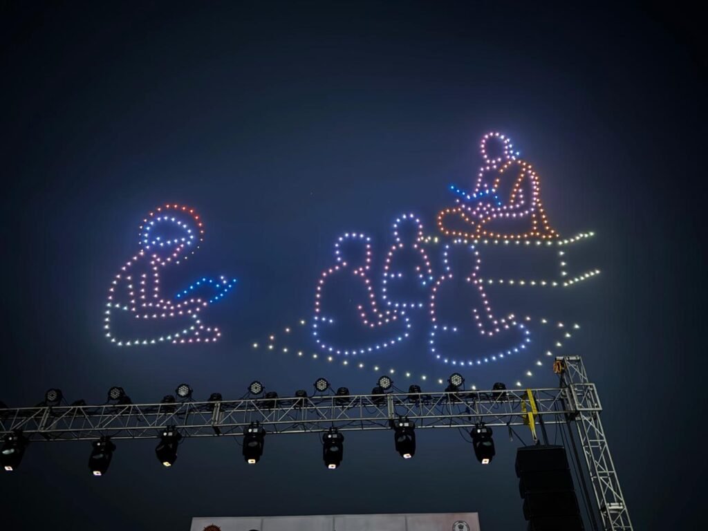 500 Drones Illuminate the Sky at Baba Ajit Singh Baba Jujhar Singh Ground in Sri Chamkaur Sahib
