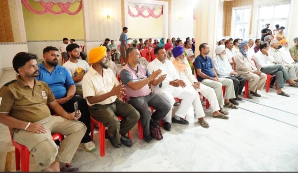 Harjot Singh Bains listened to the problems of the people during a public meeting in village Lamlaihari.