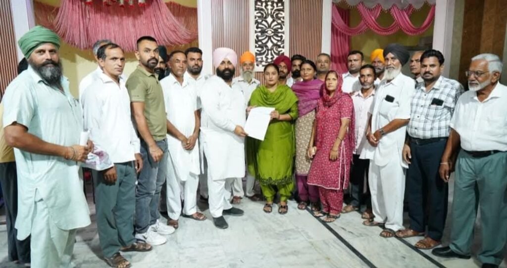 Harjot Singh Bains listened to the problems of the people during a public meeting in village Lamlaihari.