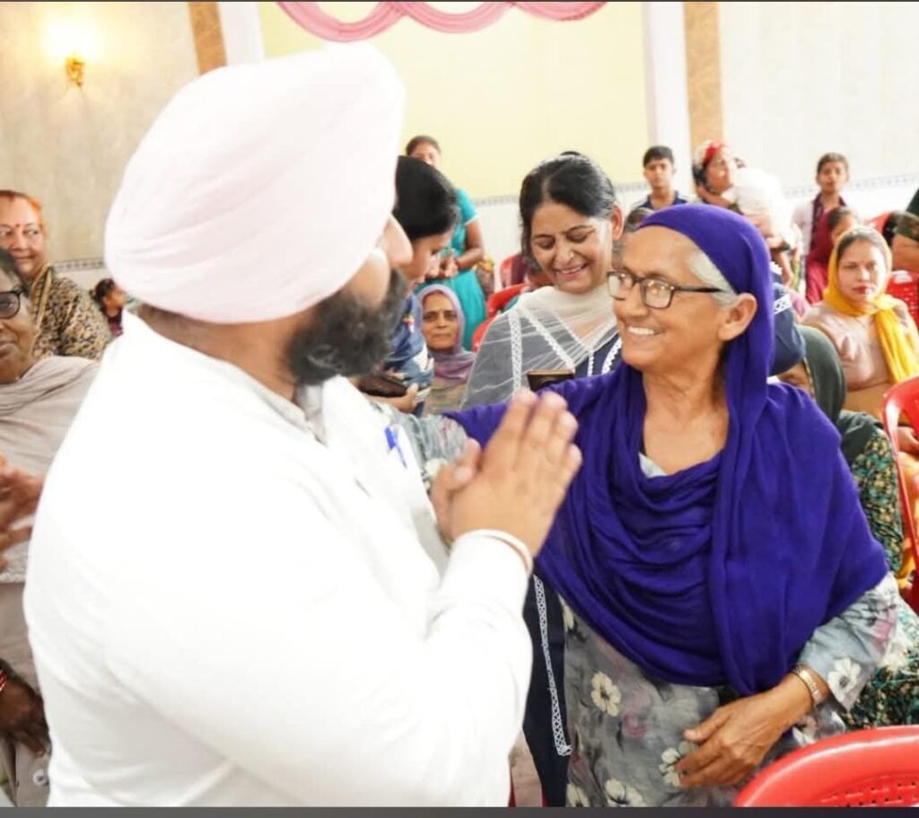 Harjot Singh Bains listened to the problems of the people during a public meeting in village Lamlaihari.