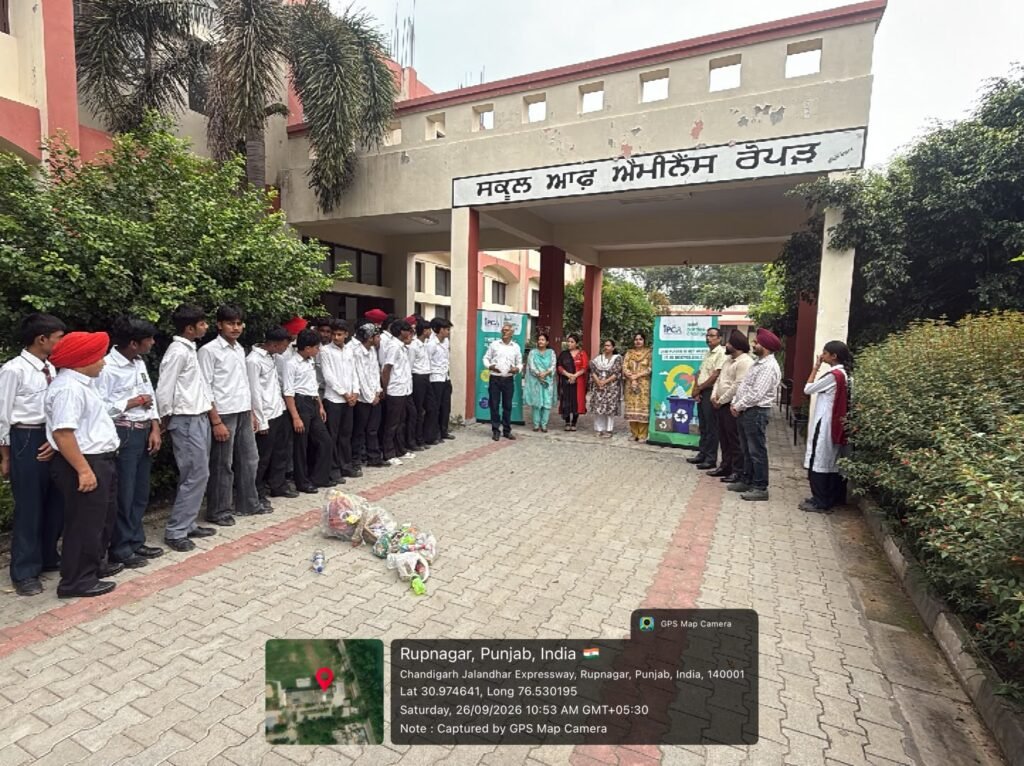 ‘Bottles for Change’ Campaign Conducted in Five Rupnagar Schools to Promote Plastic Waste Management