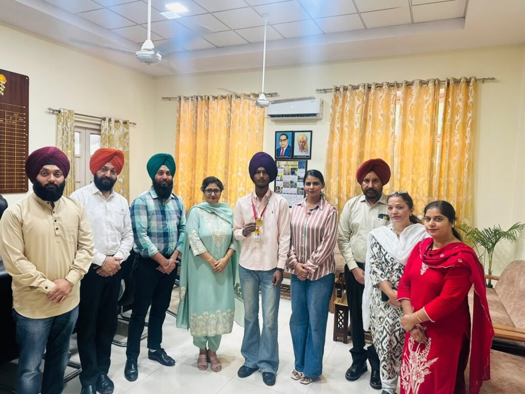 Surya, a student of Government College Rupnagar, won gold medal in the National Gatka Championship.