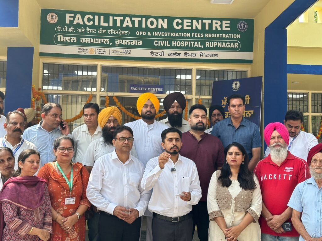 MLA Dinesh Chadha Inaugurates Facilitation Centre at Civil Hospital Rupnagar